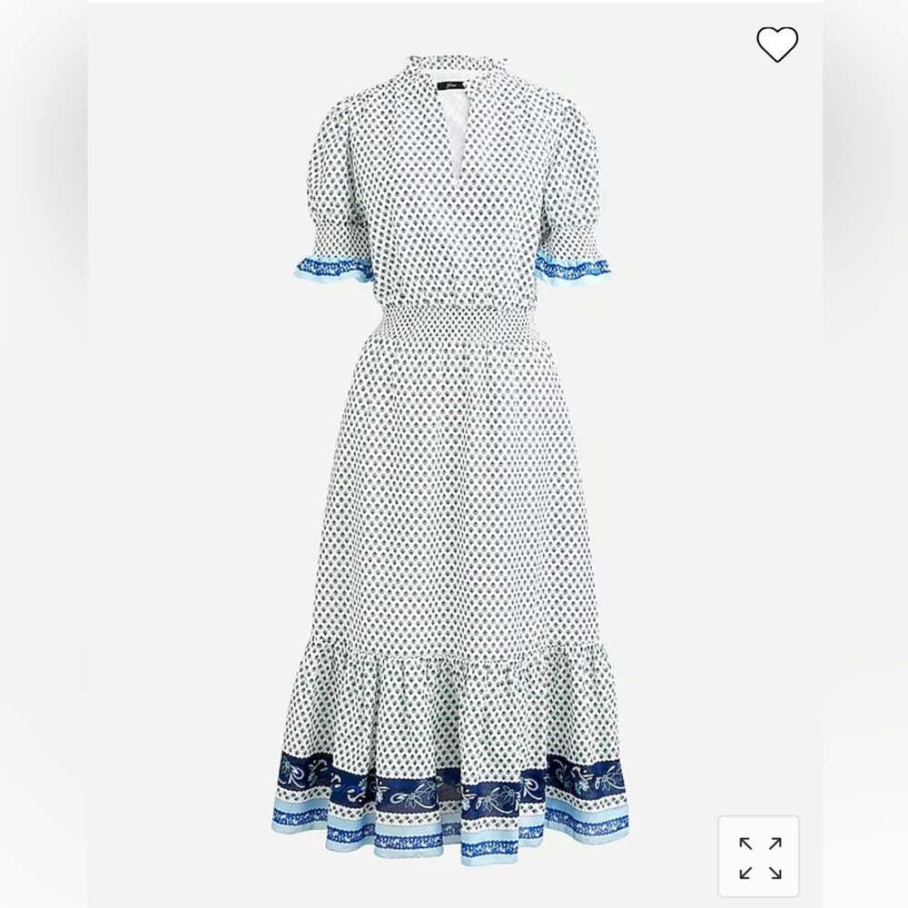 J. crew smocked ruffle dress